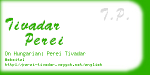 tivadar perei business card